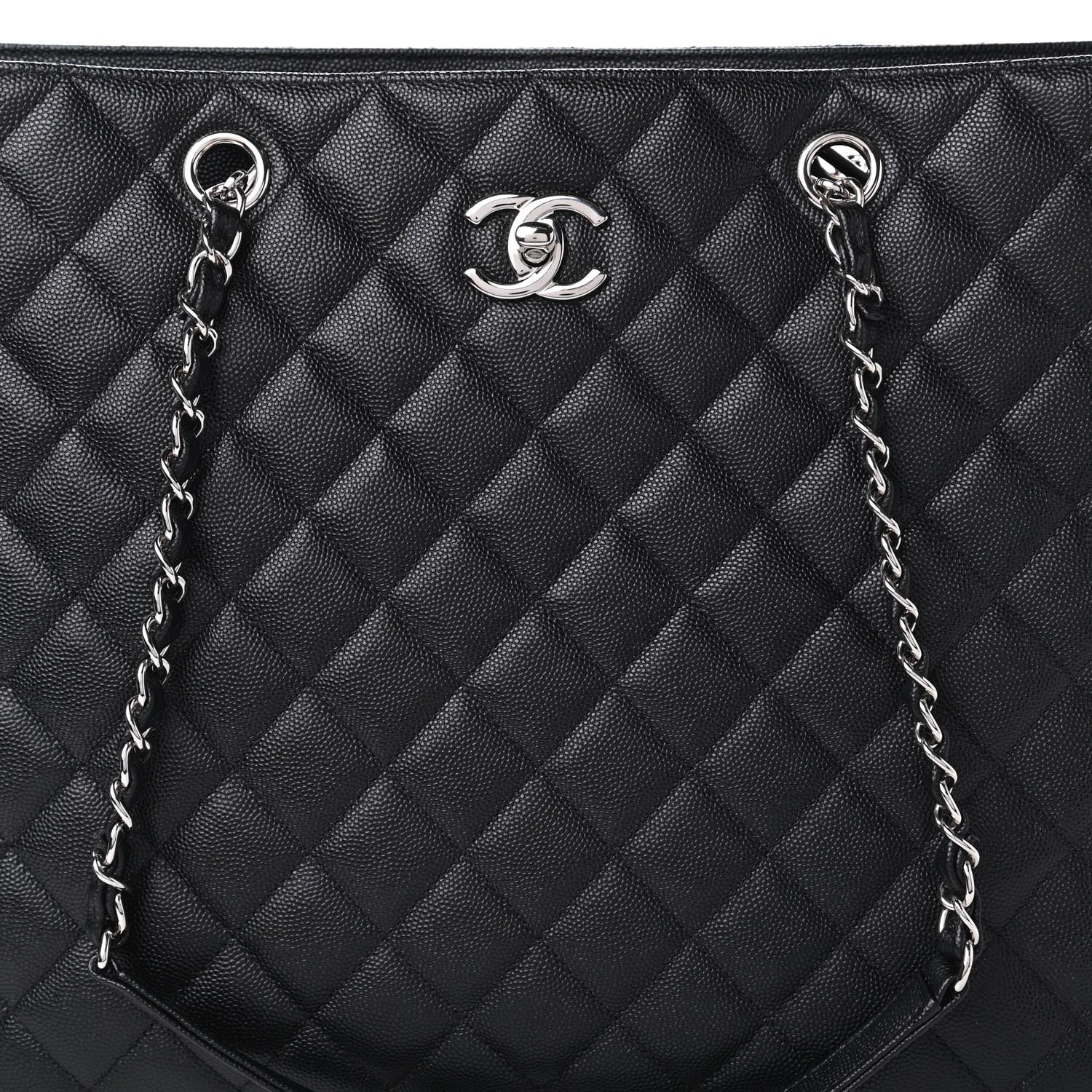 Chanel Caviar Quilted Large Shopping Tote Black 10 of 11