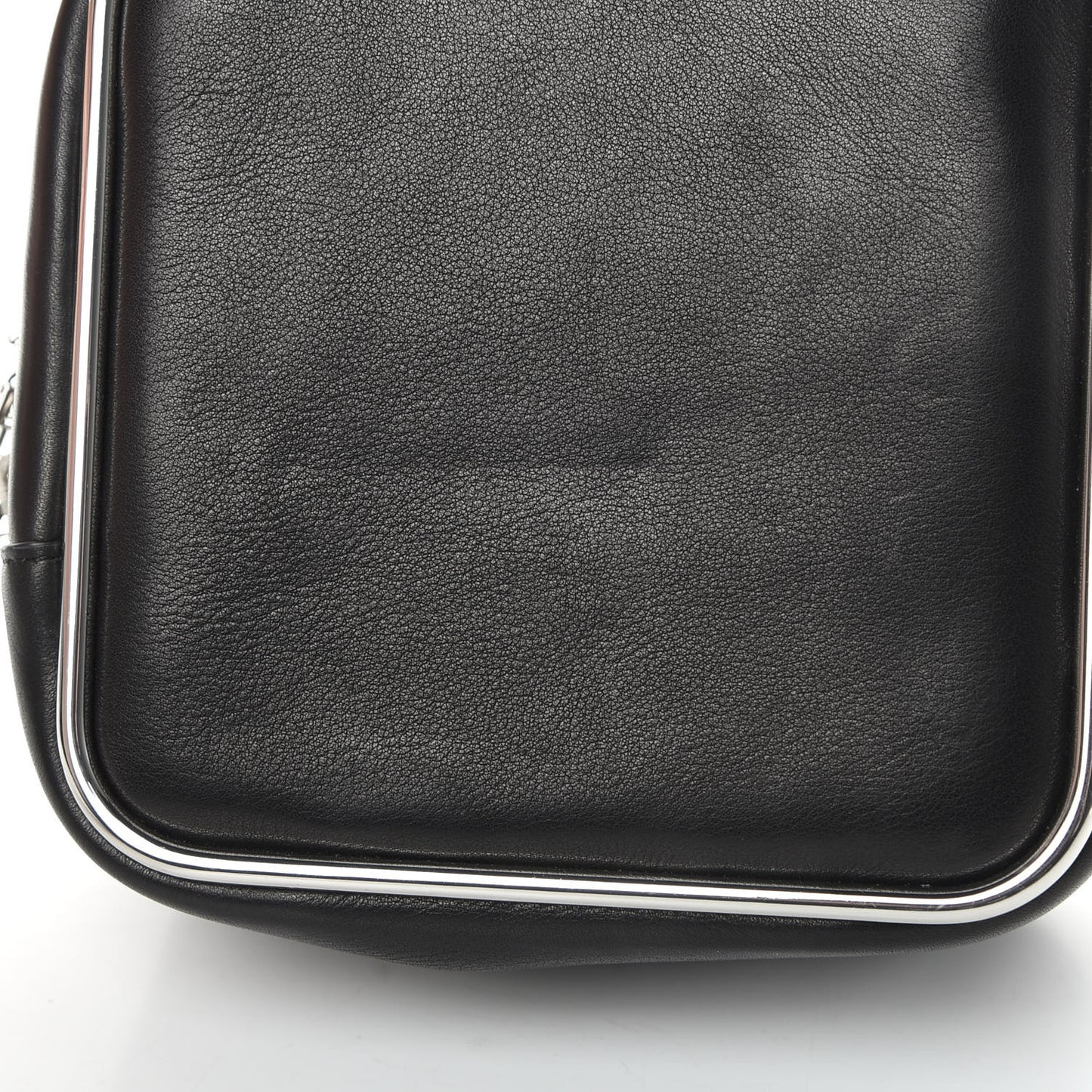 Supple Calfskin Halo Top Handle Bag Black