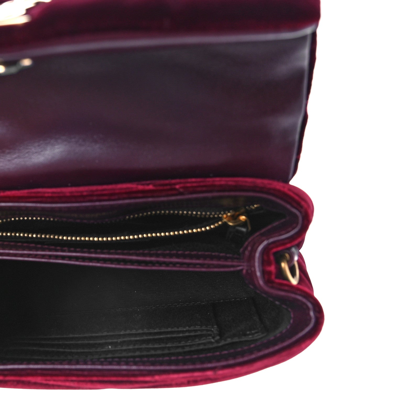 Saint Laurent Velvet Y Quilted Monogram Toy Loulou Crossbody Bag French Burgundy 4 of 9
