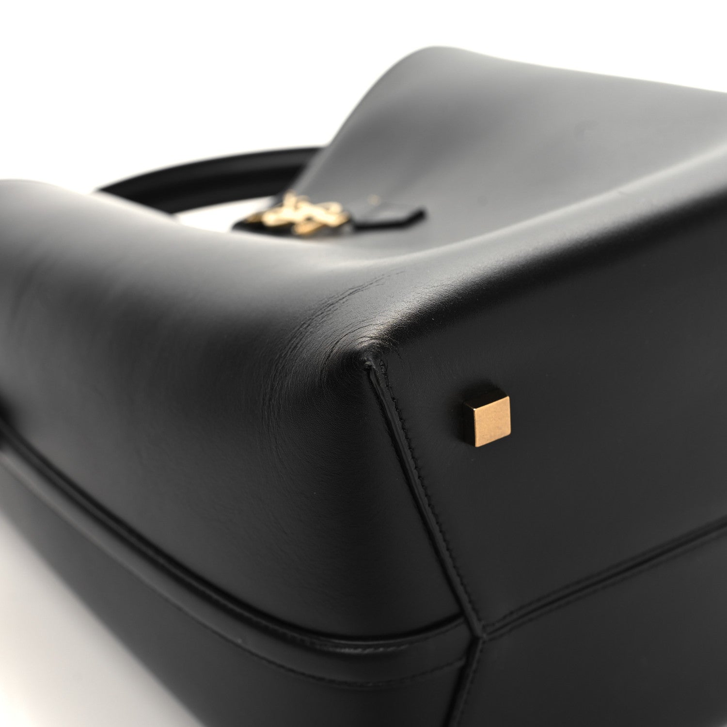 Saint Laurent Smooth Shiny Calfskin Monogram Le 37 Bucket Bag Black 9 of 12