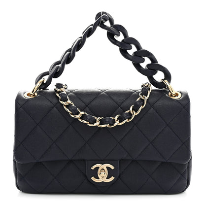 Chanel Caviar Quilted Large Funky Match Flap Navy 1 of 10