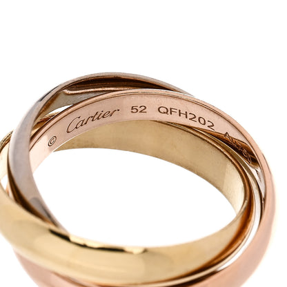 Cartier 18K Pink Yellow White Gold Classic Trinity Ring 52 6 4 of 6