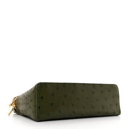 Loro Piana Ostrich L19 Extra Pocket Pouch Dark Lichen Green 4 of 9