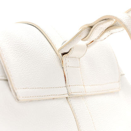 Chanel Caviar CC Backpack White 14 of 19