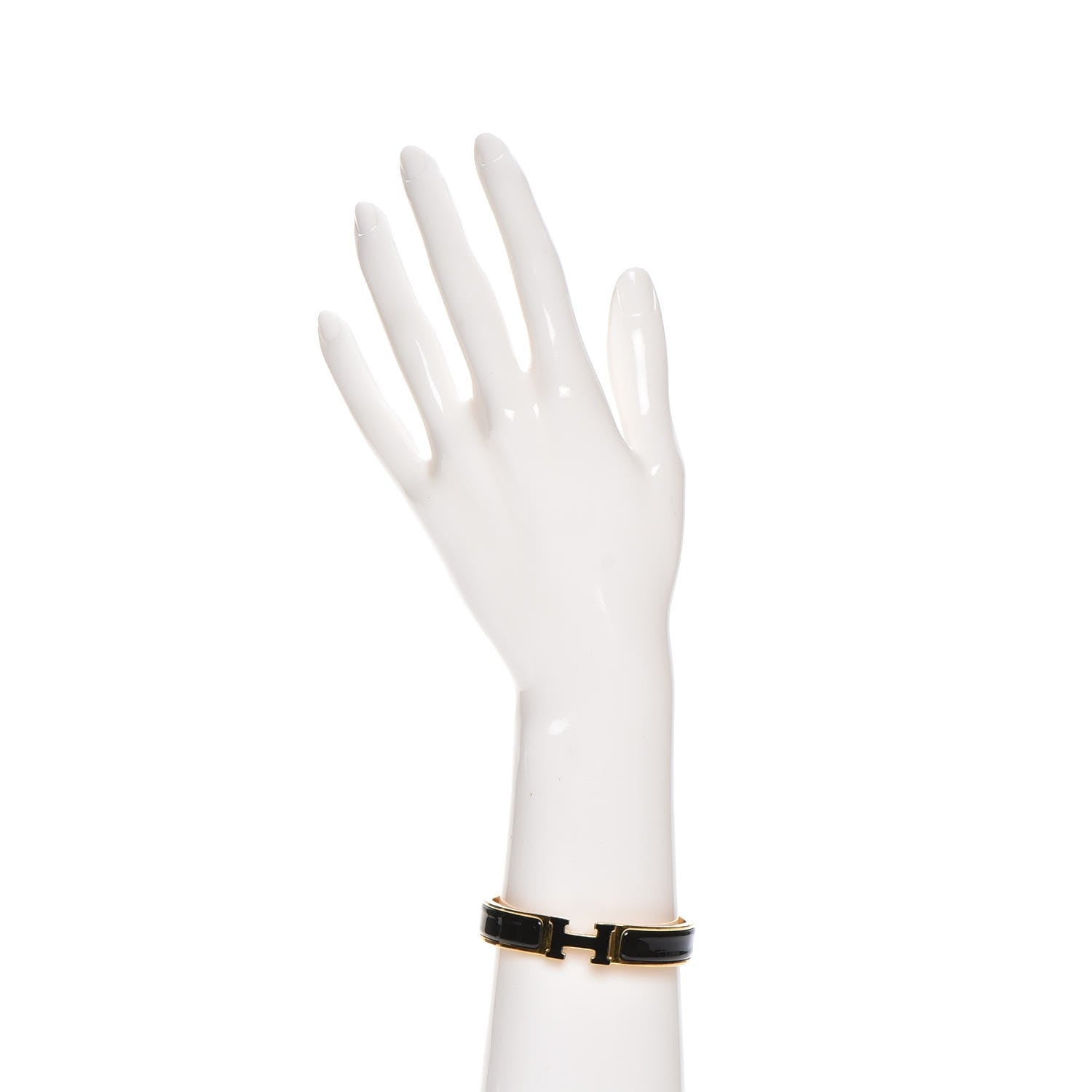 Hermes Enamel Narrow Clic Clac H Bracelet PM Black 2 of 5