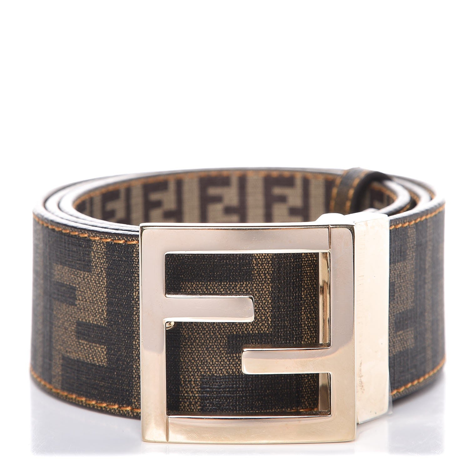 Fendi Zucca FF Buckle Belt Tobacco 1 of 4