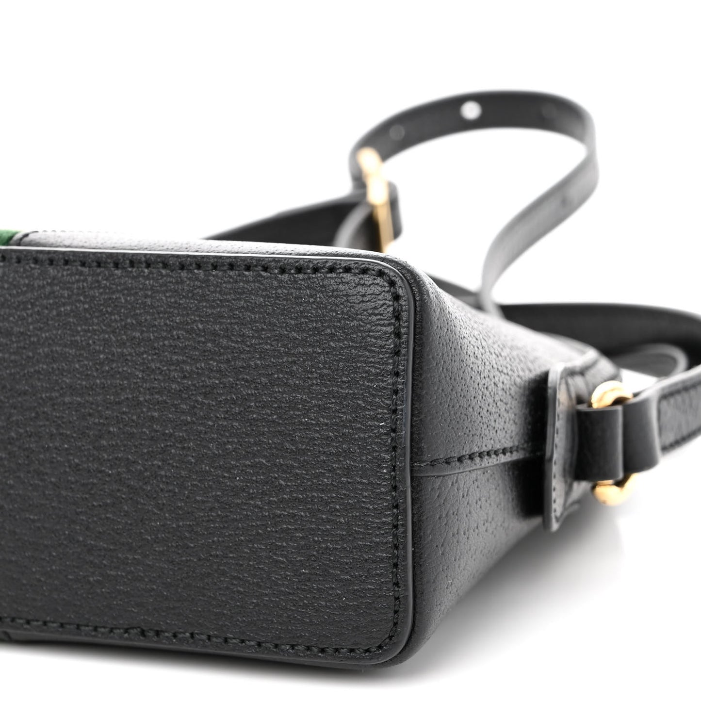 Calfskin GG Web Small Ophidia Dome Shoulder Bag Black