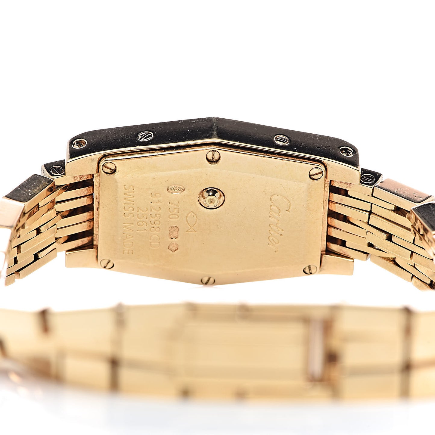 18K Yellow Gold Diamond 18mm Lanieres Quartz Watch