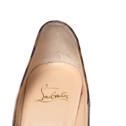 Christian Louboutin Patent Leopardino So Kate 120 Pumps 37 Brown 9 of 13