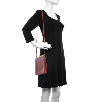 Celine Smooth Calfskin Mini Clasp Bag Dark Red 2 of 8