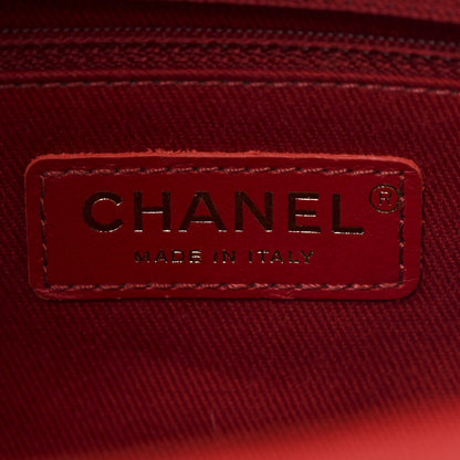 Chanel Caviar Chevron Quilted Small Coco Handle Flap Red 7 of 11