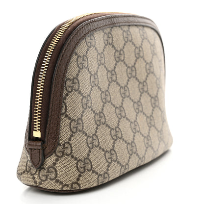 Gucci GG Supreme Monogram Textured Calfskin Web Large Ophidia Cosmetic Case Beige Ebony New Acero 3 of 12
