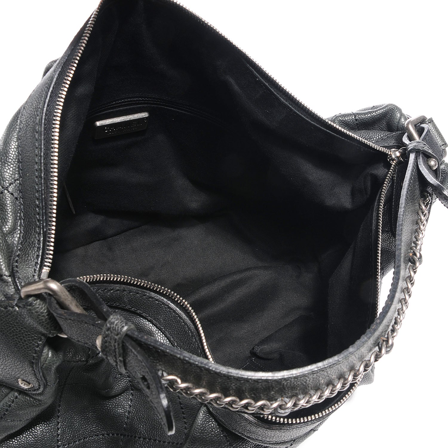 Chanel Caviar Large Outdoor Hobo Black 5 of 7
