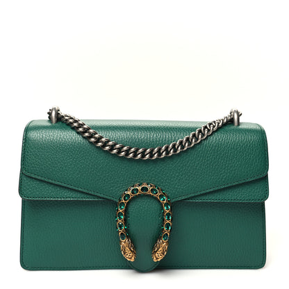 Gucci Pebbled Calfskin Small Dionysus Shoulder Bag Emerald 1 of 11