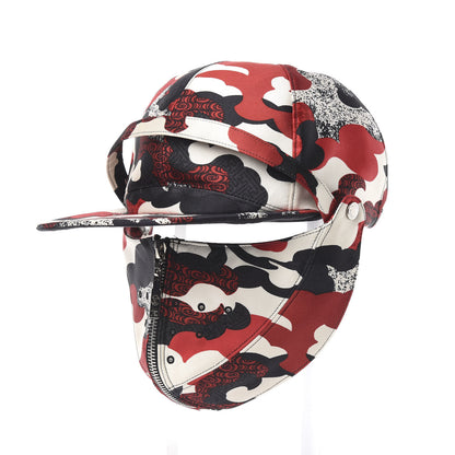 Louis Vuitton Canvas Patchwork Waves Removable Mask Baseball Hat Black Red White 3 of 10