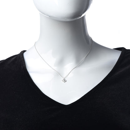 Tiffany 18K White Gold Diamond Mini Metro Anchor Pendant Necklace 2 of 7