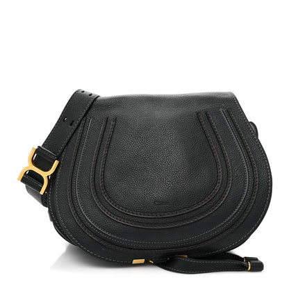 Chloe Calfskin Medium Marcie Round Crossbody Bag Black 1 of 11