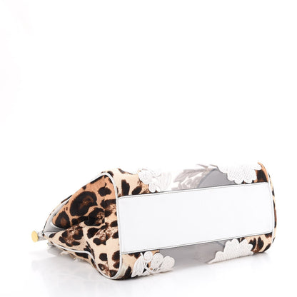 Dolce & Gabbana Calf Hair Leopard Print Lace Large Miss Sicily Satchel White 6 of 23
