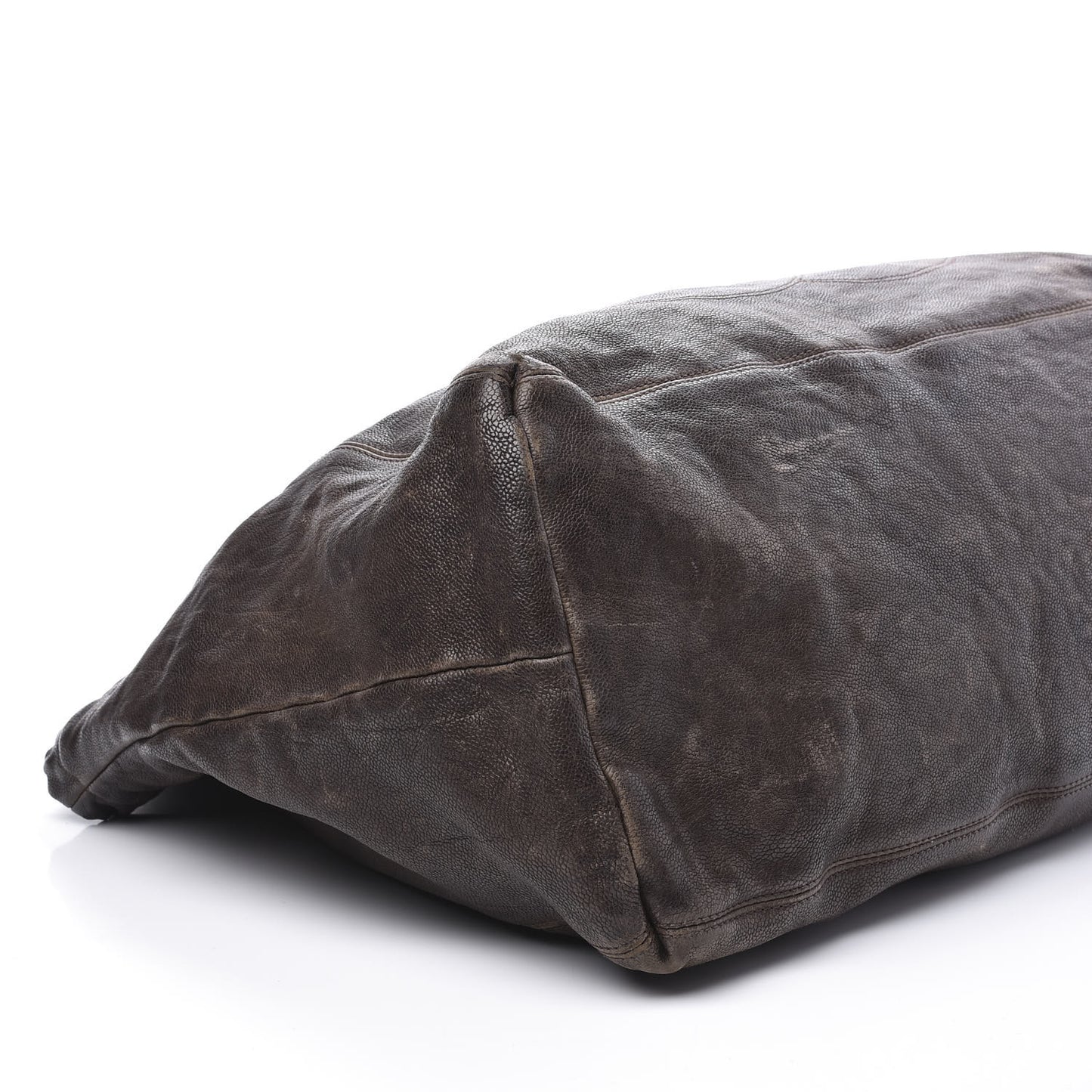 Distressed Caviar XL Coco Cabas Brown