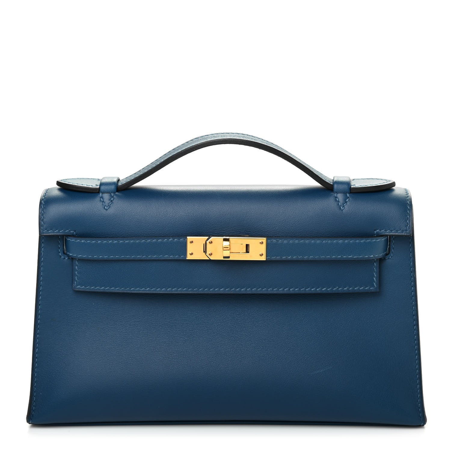 Hermes Swift Kelly Pochette Clutch Deep Bleu 1 of 7