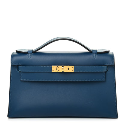 Hermes Swift Kelly Pochette Clutch Deep Bleu 1 of 7