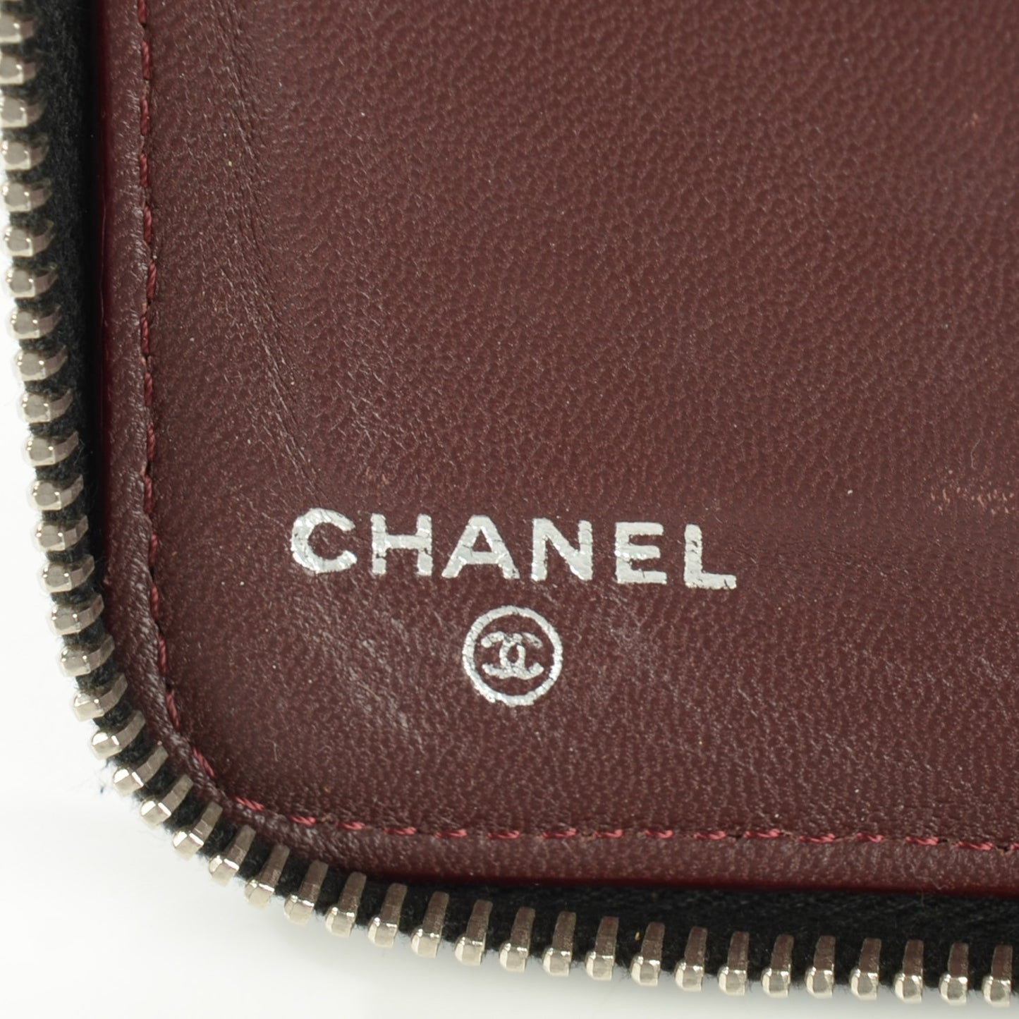 Lambskin Quilted Large Zipped Wallet Black