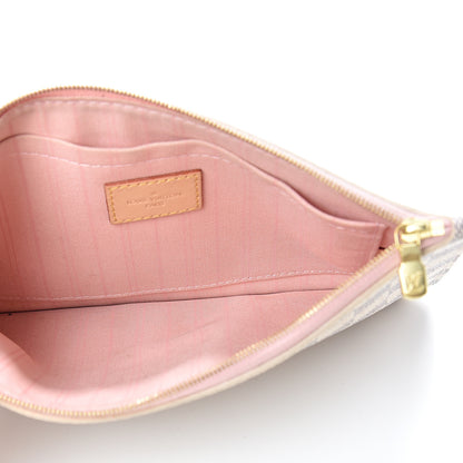 Louis Vuitton Damier Azur Neverfull MM GM Pochette Rose Ballerine 4 of 12