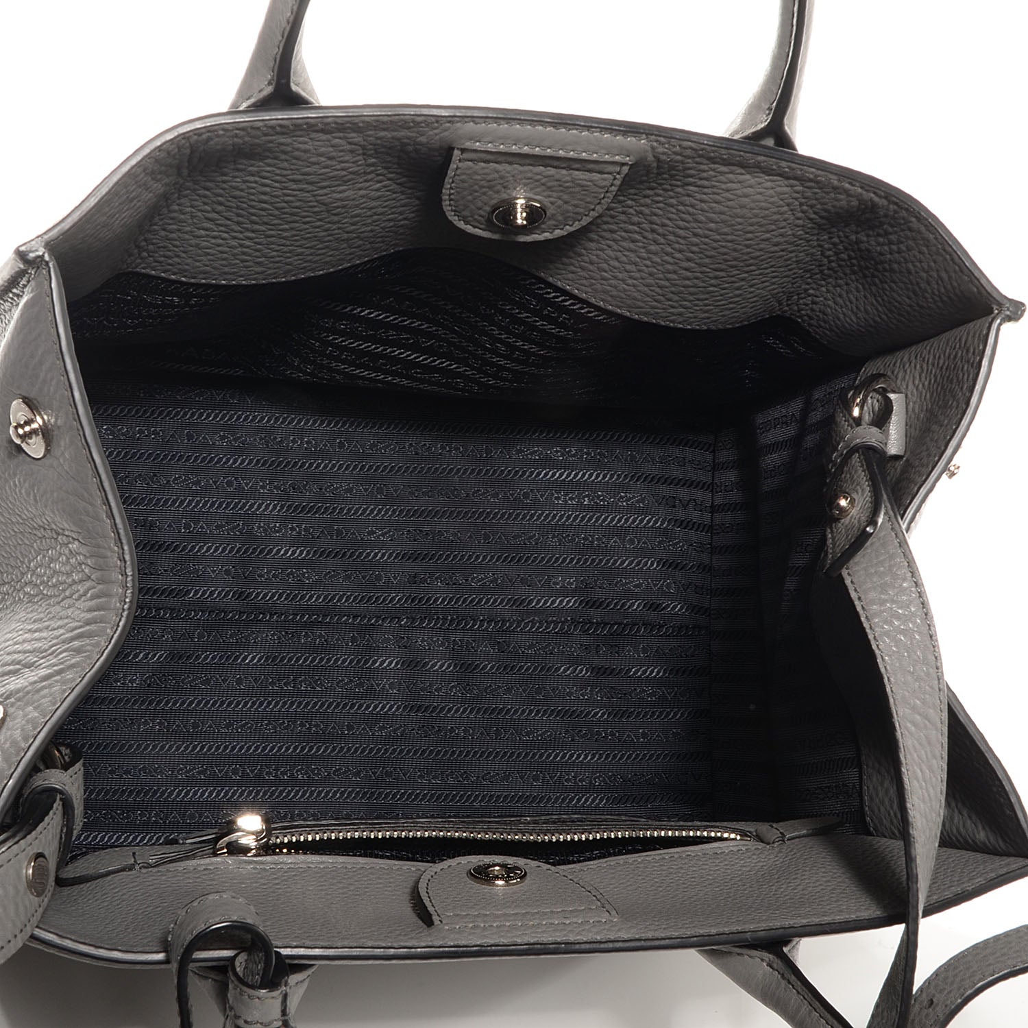 Prada Vitello Daino Shopping Tote Marmo 6 of 11
