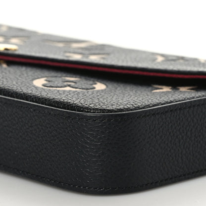 Louis Vuitton Empreinte Monogram Giant Felicie Pochette Black Beige 9 of 10