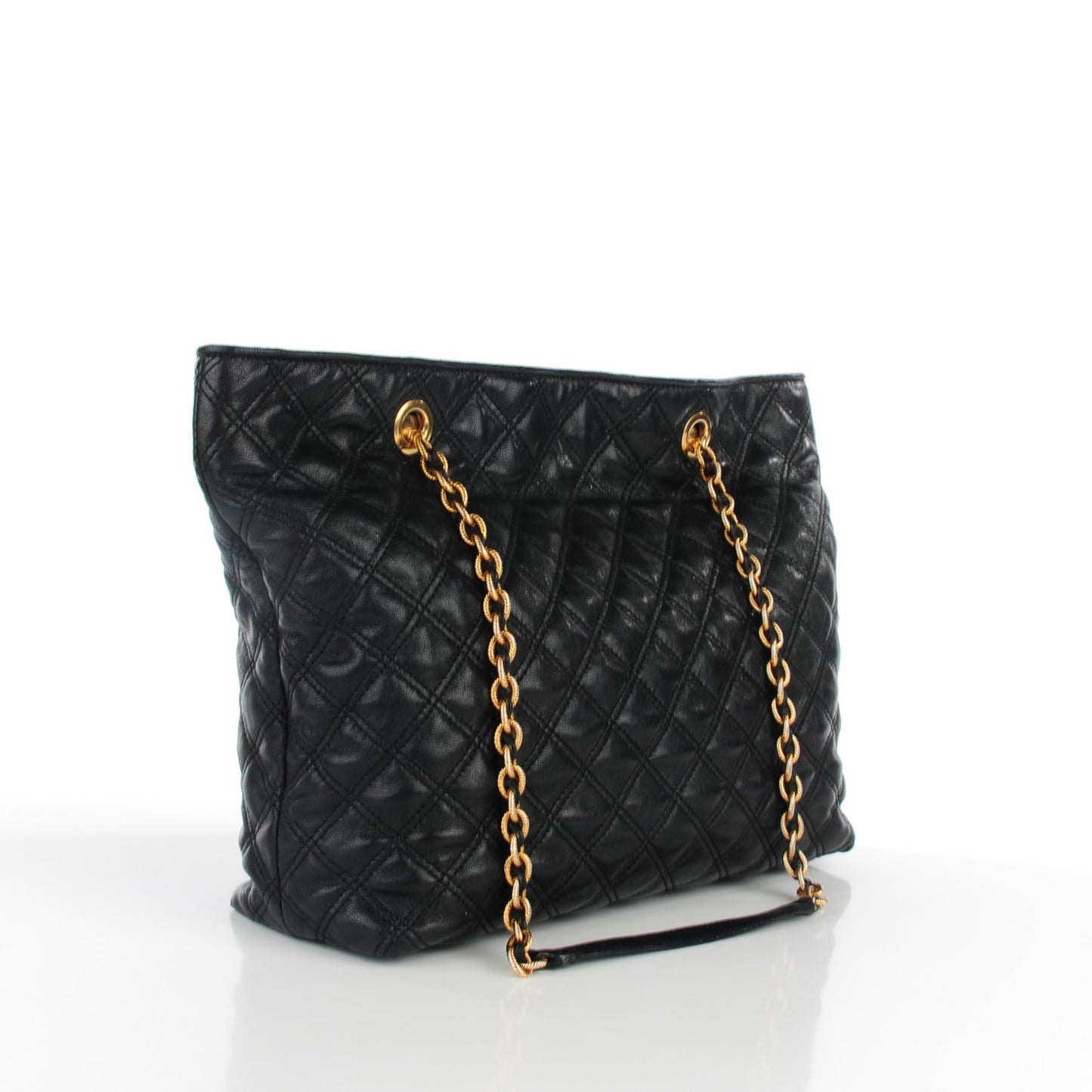 Lambskin Quilted Astor Shoulder Bag Black