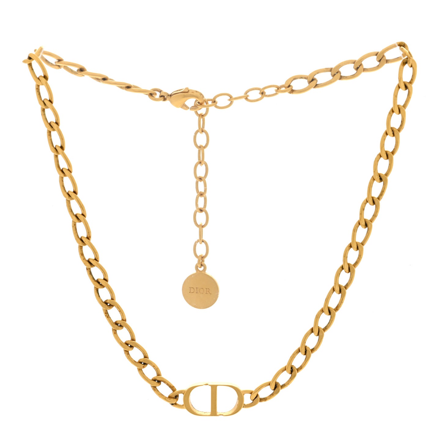 Metal Petit CD Choker Necklace Gold