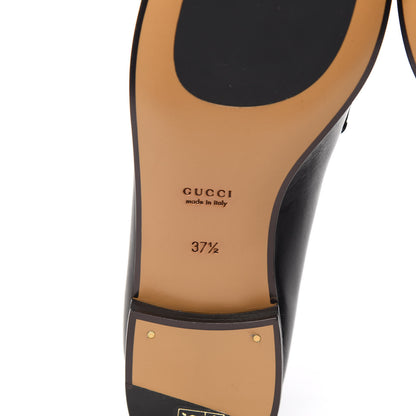 Gucci Calfskin Womens Jordaan Loafers 37.5 Black 7 of 10