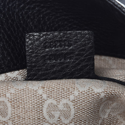 Gucci Pebbled Calfskin Medium Diana Bamboo Shoulder Bag Black 8 of 12