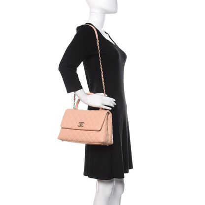 Chanel Caviar Quilted Small Coco Handle Flap Beige 2 of 11