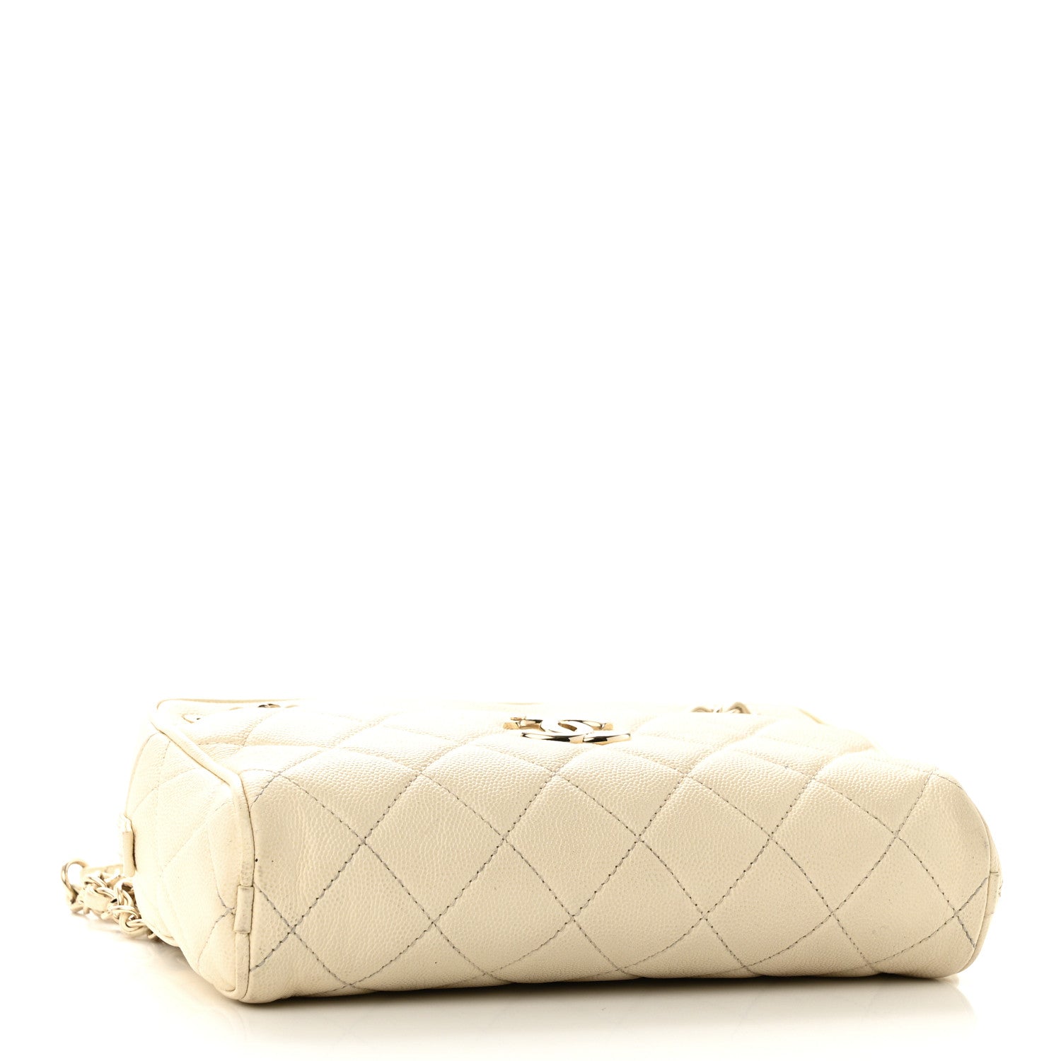 Chanel Caviar Quilted Small In & Out Camera Case White 4 of 12