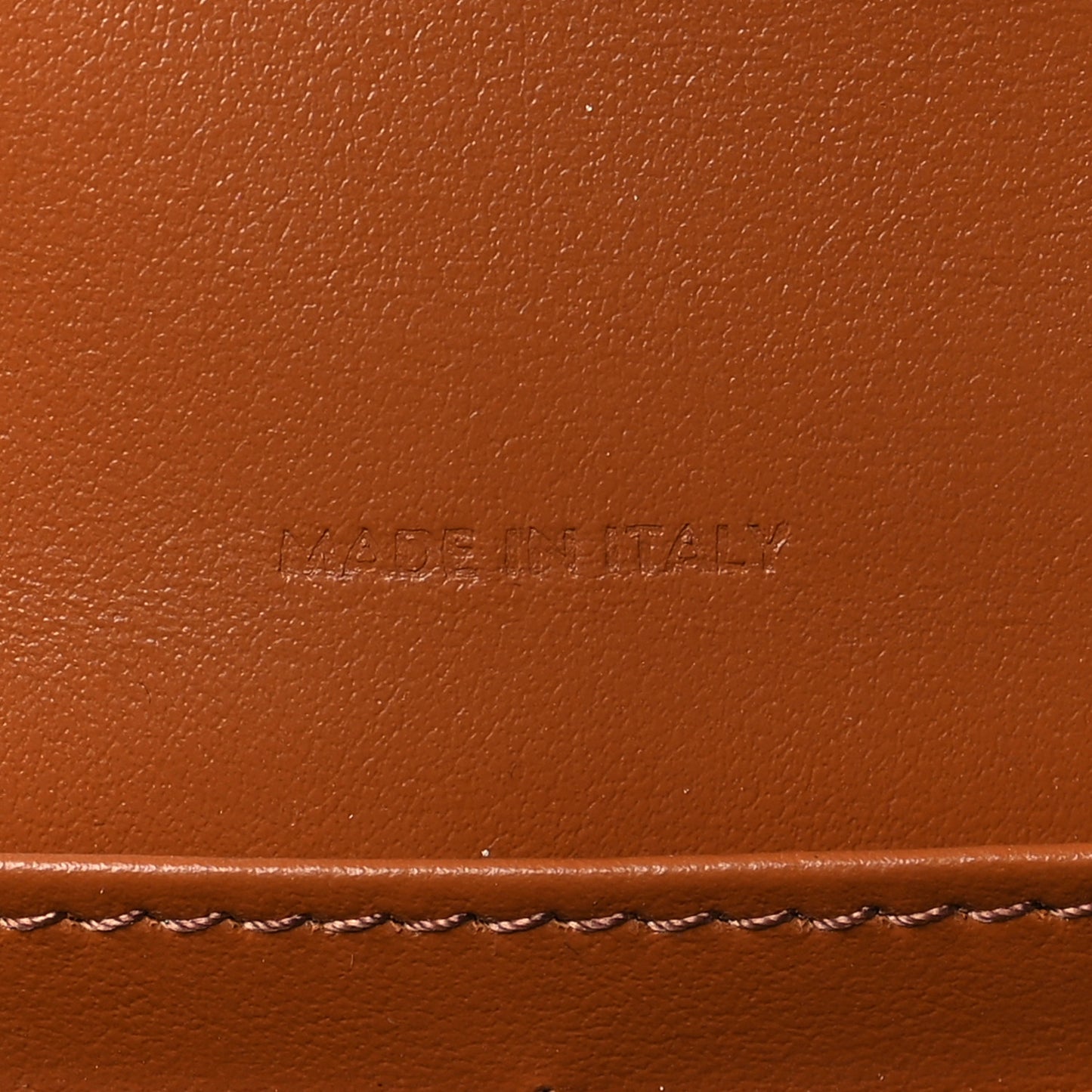 Triomphe Canvas Calfskin Wallet on Chain Tan