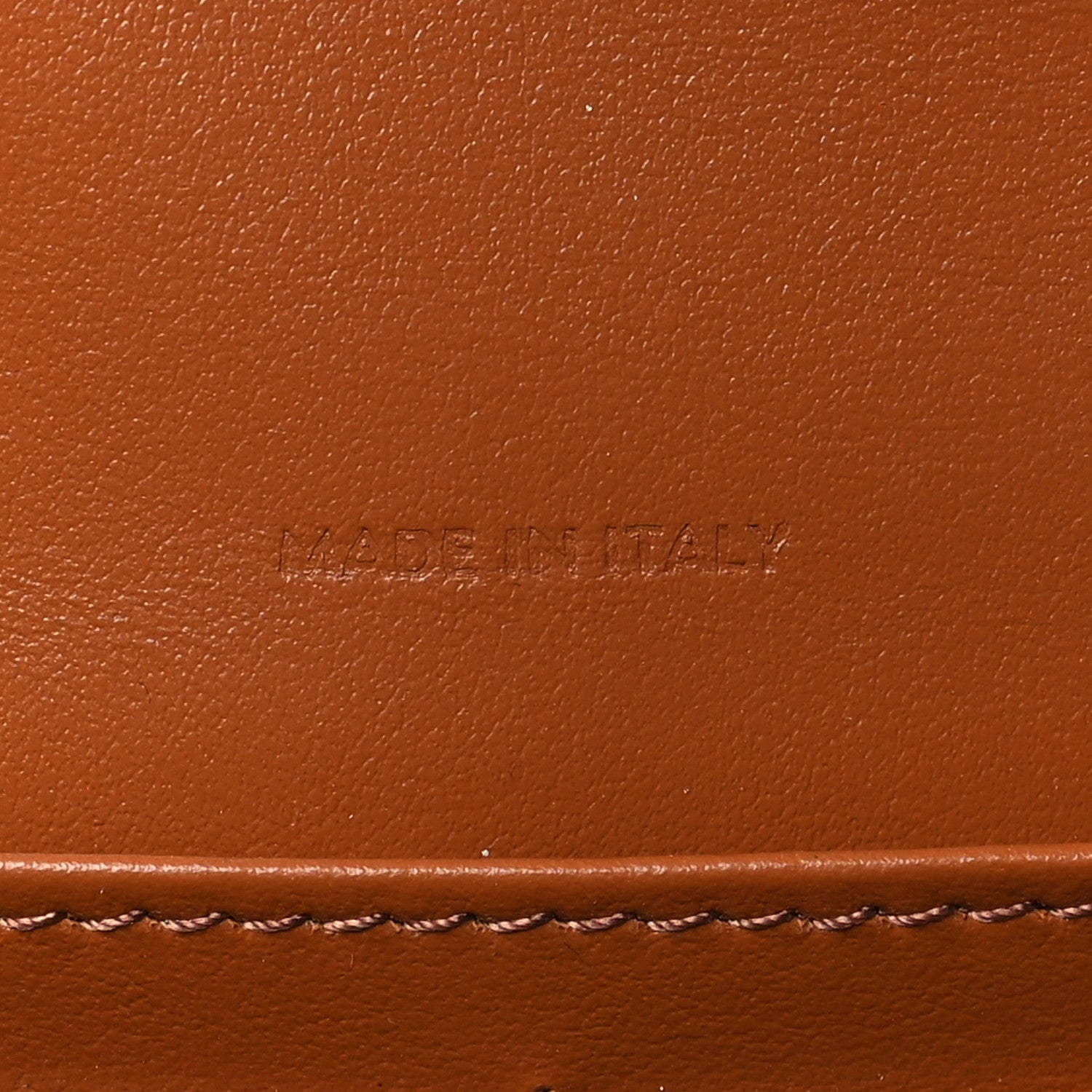 Celine Triomphe Canvas Calfskin Wallet on Chain Tan 7 of 9