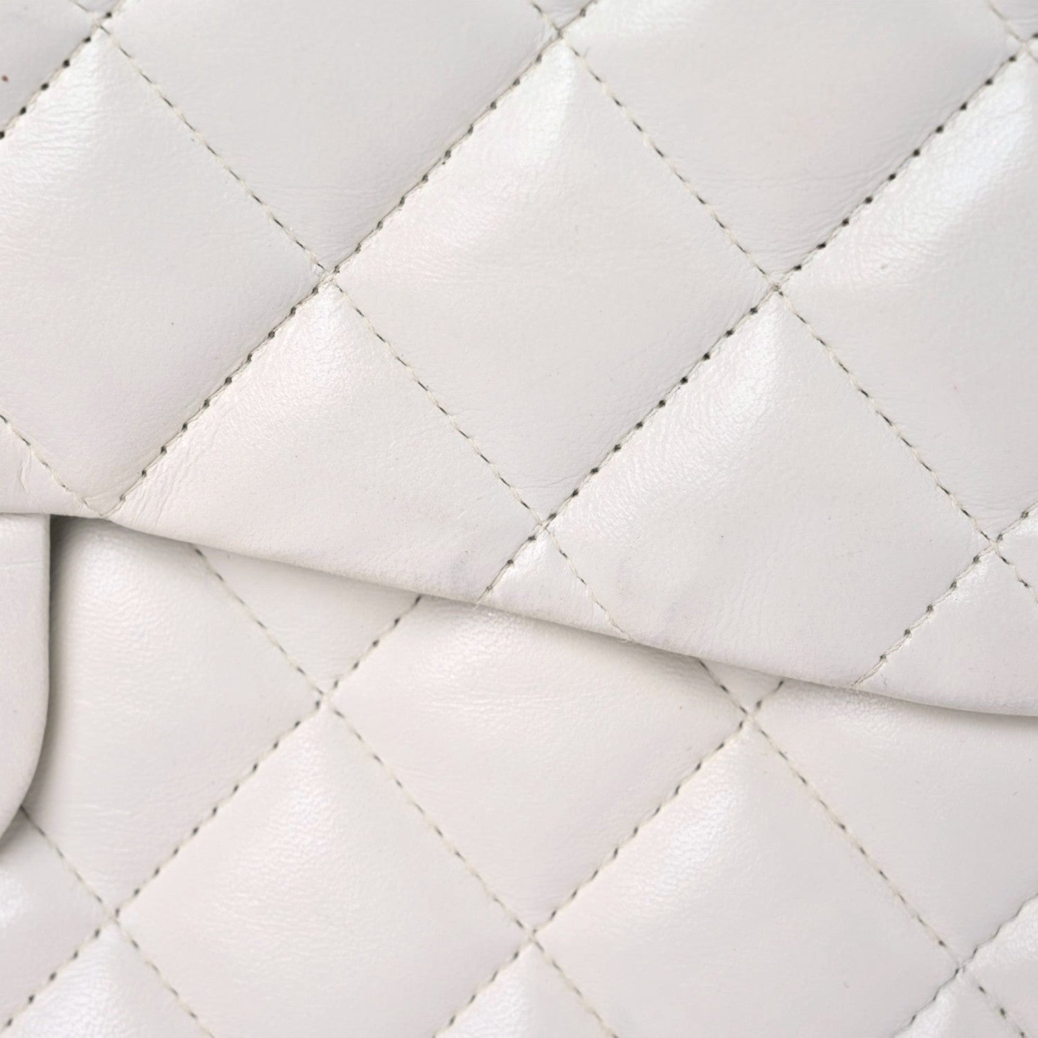 Chanel Lambskin Quilted Jumbo Single Flap White 13 of 24