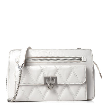 Givenchy Goatskin Diamond Quilted Pocket Crossbody White 1 of 9