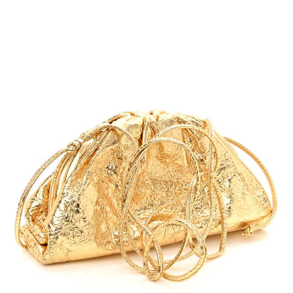 Bottega Veneta Metallic Crushed Calfskin The Mini Pouch Gold 3 of 9