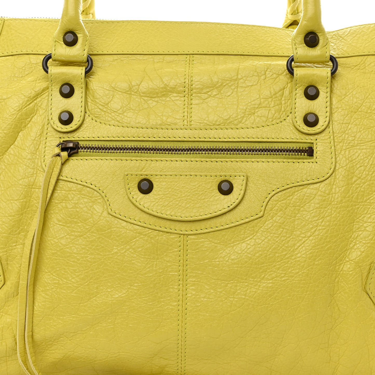 Agneau Classic Hardware Work Jaune Poussin