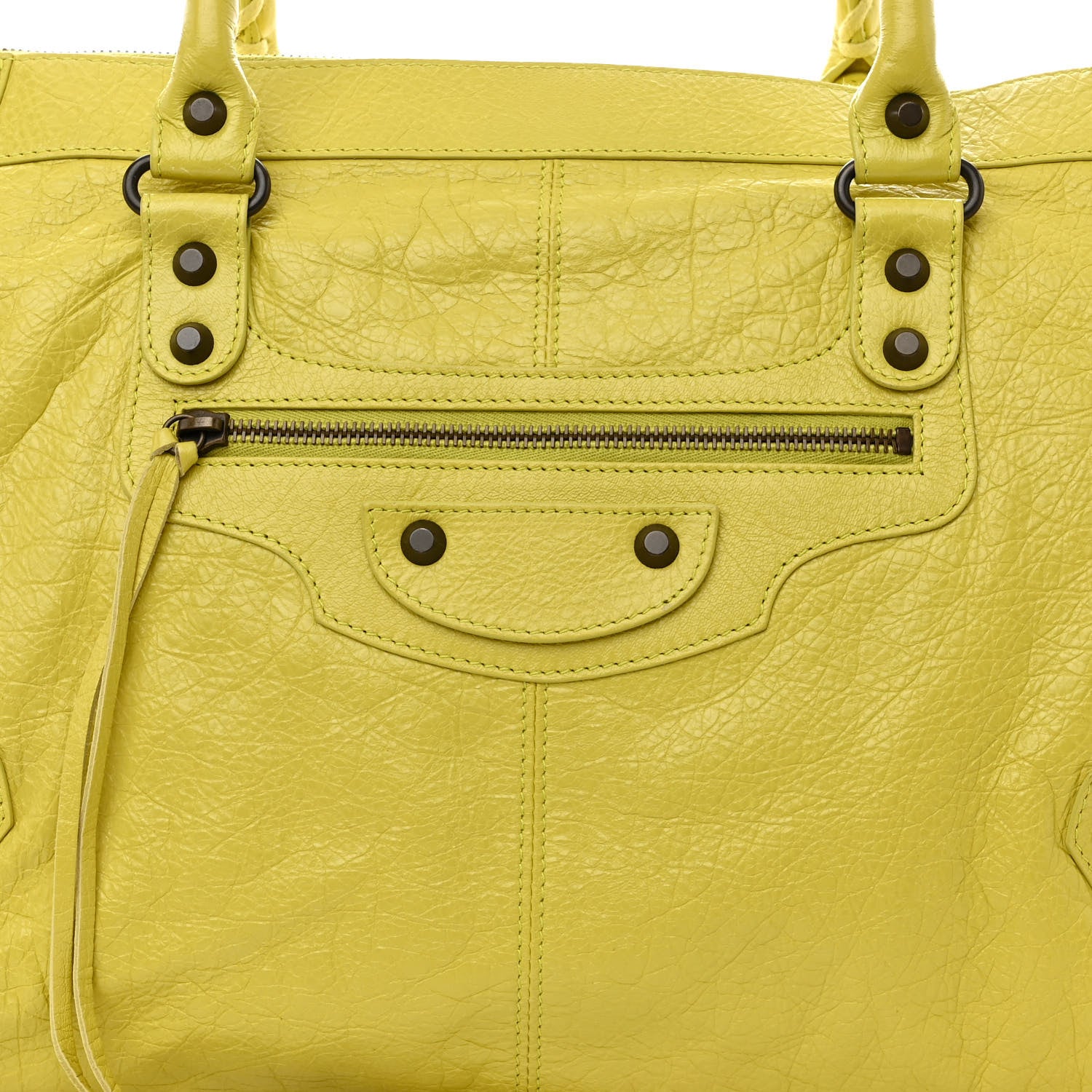 Balenciaga Agneau Classic Hardware Work Jaune Poussin 8 of 12