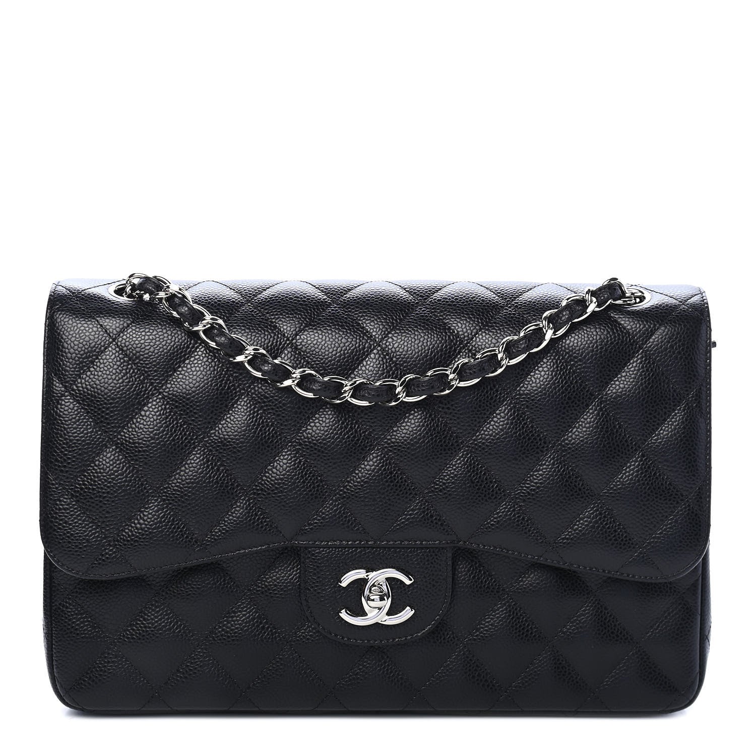 Chanel Caviar Quilted Jumbo Double Flap Black 1 of 9