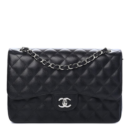Chanel Caviar Quilted Jumbo Double Flap Black 1 of 9
