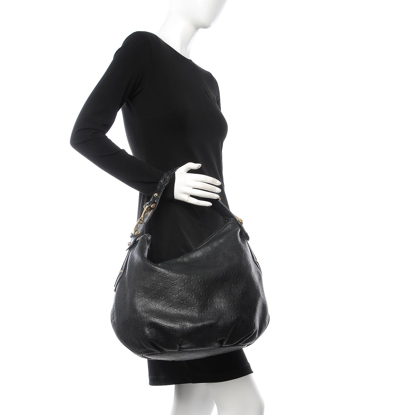 Guccissima Pelham Medium Hobo Black
