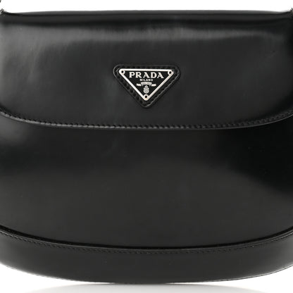 Prada Spazzolato Cleo Flap Shoulder Bag Black 7 of 10