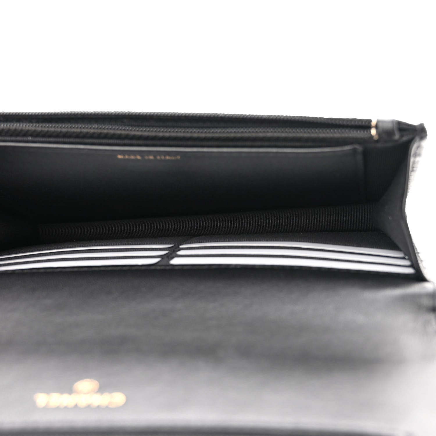 Chanel Lambskin Quilted Pearl Wallet On Chain WOC Black 5 of 12