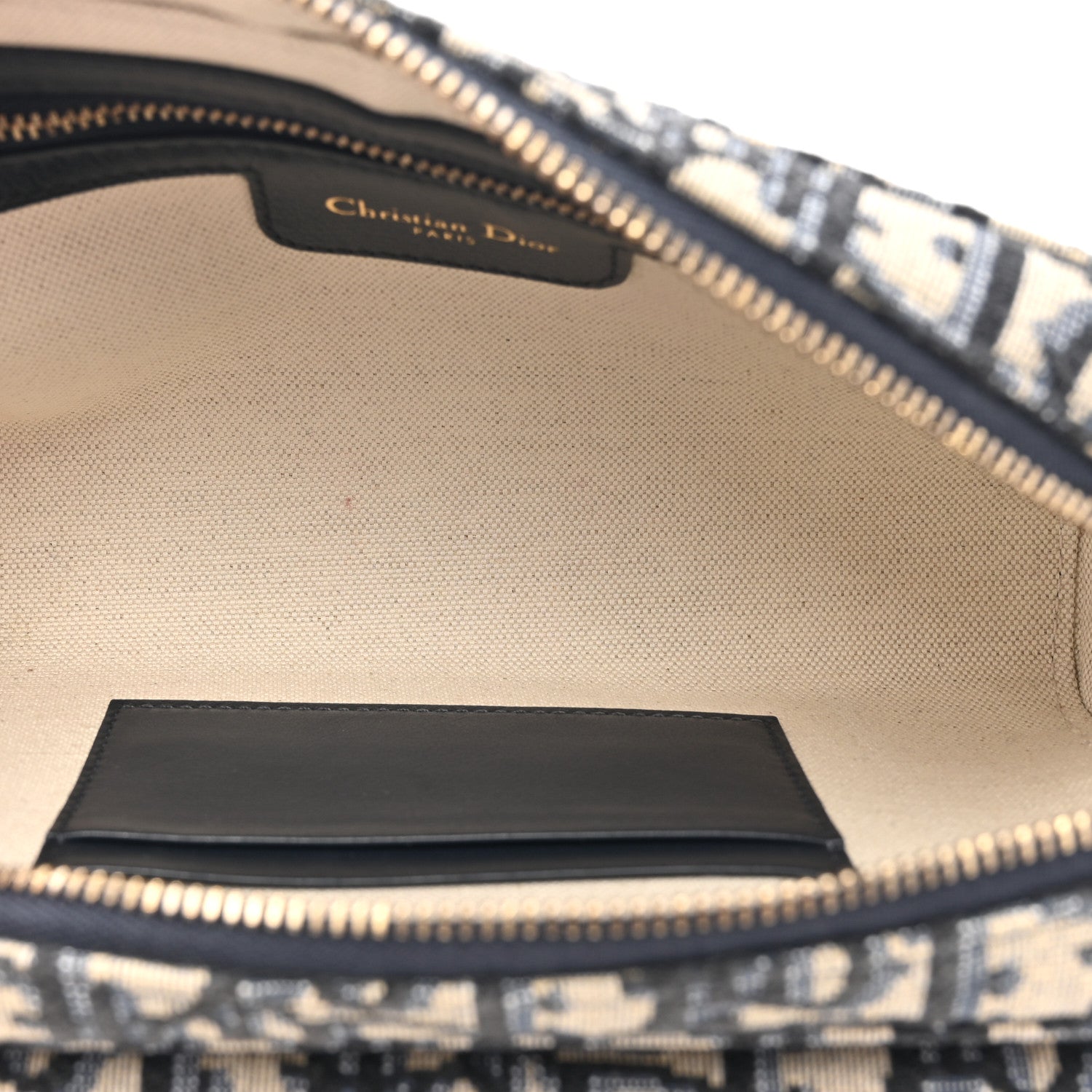 Christian Dior Oblique Double Saddle Pouch Navy Blue 5 of 11