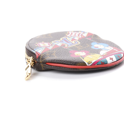 Louis Vuitton Monogram 2020 Christmas Animation Bumper Cars Round Coin Purse Coquelicot 6 of 9