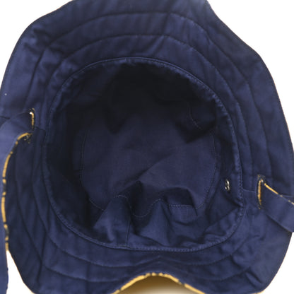 Gucci Monogram Multicolor Reversible Self-Tie Bucket Hat XL Yellow Blue 7 of 15